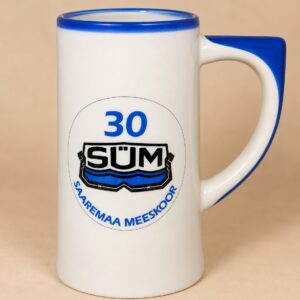 Saaremaa Meeskoori 30. aastapäeva keraamiline õllekann „SÜM 30“, 18,5 cm