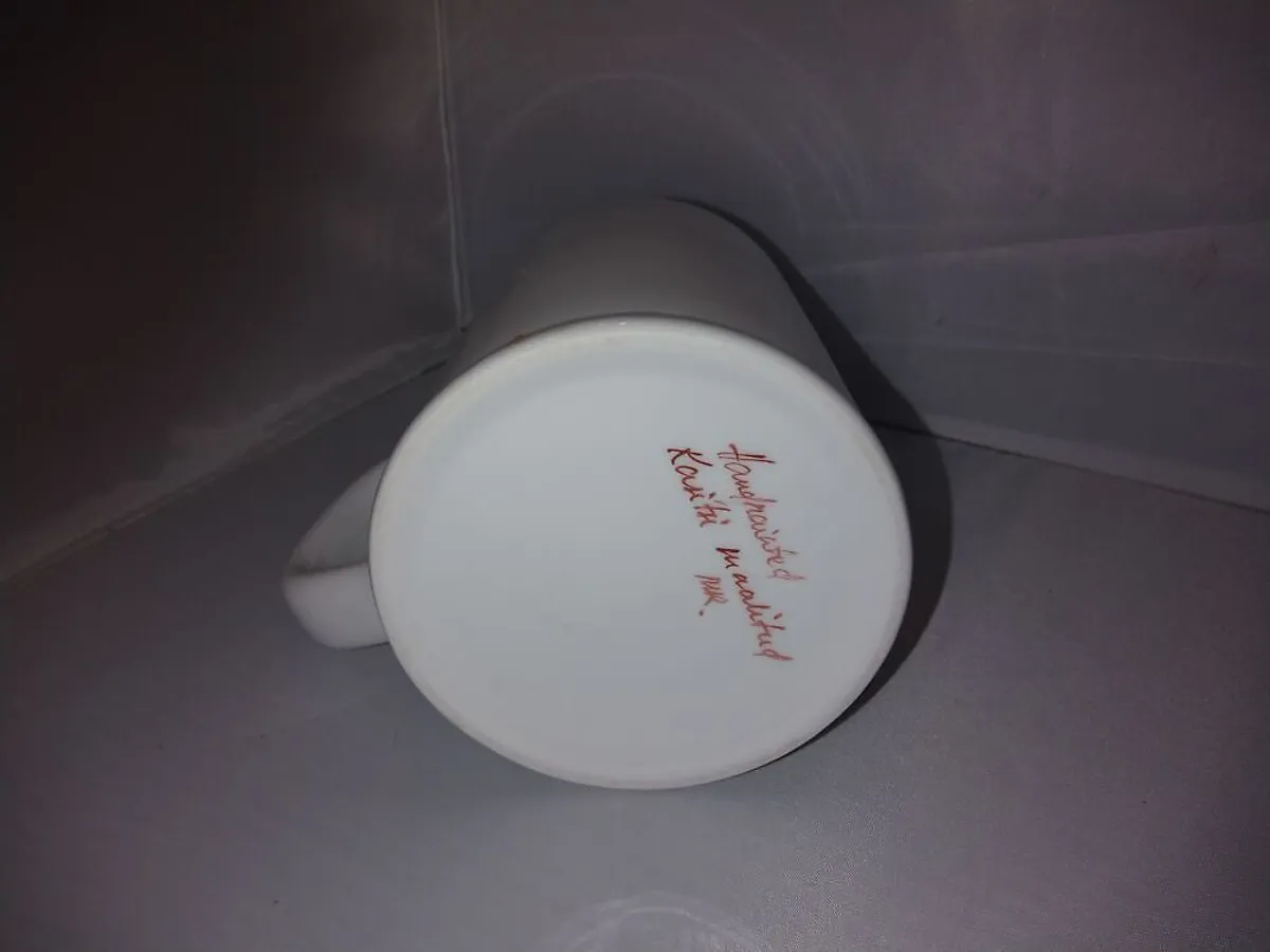 Vintage käsitsi maalitud keraamiline õllekann „Kiek in de Kök“, Tallinn, 13 cm - Pilt 3